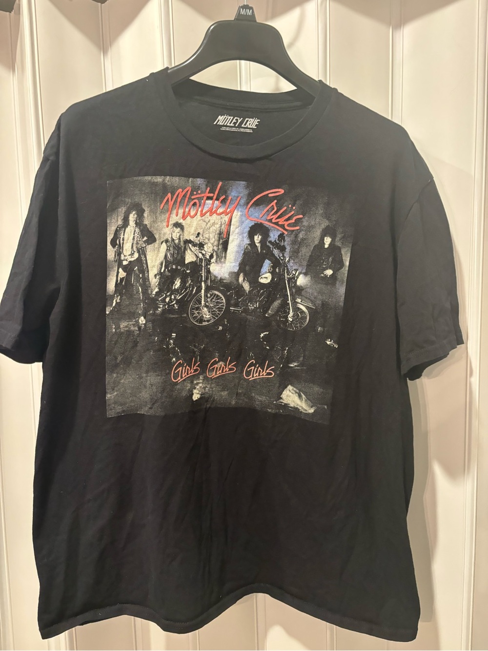 Black Graphic Band Tee - Girls Girls Girls Size Medium